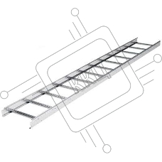 Лоток лестничный 300х50 L3000 сталь 1.2мм ДКС LL5030
