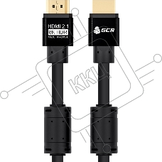 Кабель GCR 2.0m HDMI 2.1, черный, 8K 60Hz, 4K 144Hz, динамический HDR, 4:4:4, Ultra HD, 48.0 Gbит/с, 3 Х экран, ферритовые фильтры, GCR-53660 Кабель GCR 2.0m HDMI 2.1, черный, 8K 60Hz, 4K 144Hz, динамический HDR, 4:4:4, Ultra HD, 48.0 Gbит/с, 3 Х экран, ферритовые фильтры, GCR-53660