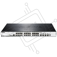 Управляемый стекируемый коммутатор D-Link DGS-1510-28XMP/A1A SmartPro с 24 портами 10/100/1000Base-T с поддержкой РоЕ и 4 портами 10G Base-X SFP+