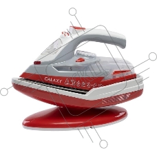Утюг Galaxy Line GL 6150, красный с белым, паровой, 2200 Вт, постоянный пар 45 г/мин, паровой удар 170 г/мин, функции: самоочистка, антикапля, антинакипь, функция увлажнения, вертикальное отпаривание, индикатор нагрева, защита от перегрева, подставка для 