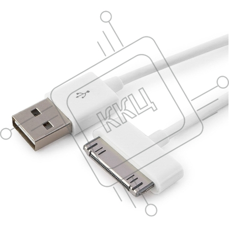 Кабель Gembird CC-USB-AP1MW  USB  AM/Apple для iPad/iPhone/iPod, 1м белый, блистер