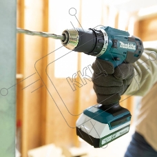 Дрель-шуруповерт аккумуляторная Makita HP488DWE, 18 В, 1.5 Ач, аккумуляторная