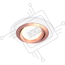Комплект встраиваемого поворотного светильника Ambrella light XC7621084 SWH/PPG белый песок/золото розовое полированное MR16 GU5.3 (C7621, N7005)