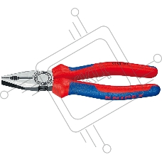 Пассатижи KNIPEX 0302160  160мм комбинированные, промышленные, ручки с двухцв многокомп чехлами