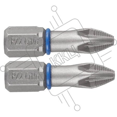 Бита ЗУБР ЭКСПЕРТ 26013-2-25-2  торсион кованая обточ.CrMo C 1/4'' PZ2 25мм 2шт