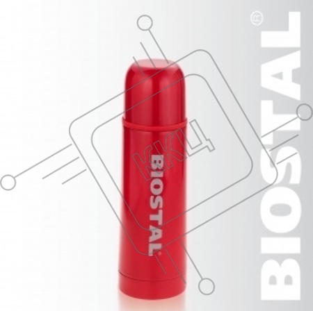 Термос Biostal NB-350 C-R узкое горло,0,35 л., с кноп. цв.красный