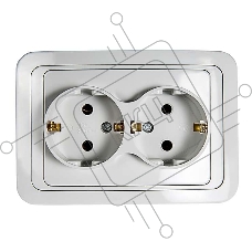 Розетка 2-м CLASSICO с заземл. 2128 бел. ASD / IN HOME 4680005959921