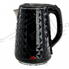 Чайник электрический ВАСИЛИСА ВА-1033 пластик ДВОЙНАЯ СТЕНКА черный.: 2000 Вт, 1,8л (12)