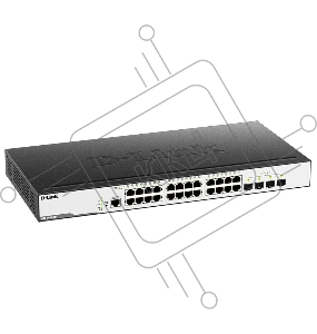 Коммутатор  D-Link DGS-3000-28X/B, L2 Managed Switch with 24 10/100/1000Base-T ports and 4 10GBase-X SFP+ ports.16K Mac address, 802.3x Flow Control, 4K of 802.1Q VLAN, VLAN Trunking, 802.1p Priority Queues, Tra