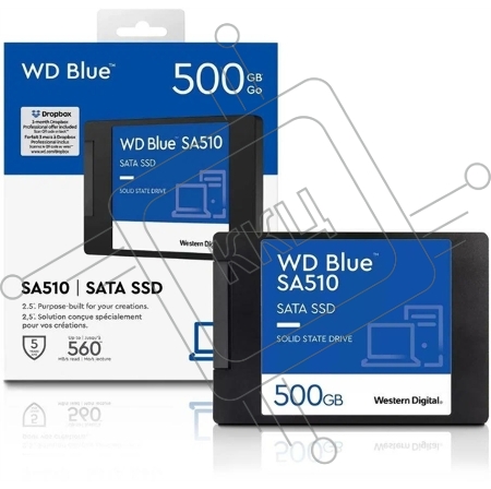 Накопитель SSD WD 500GB Blue SA510,  2.5