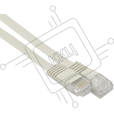 Патч-корд Buro BU-5E-FLAT-3M-G cat.5E molded 3м серый RJ-45 (m)-RJ-45 (m)