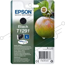 Картридж струйный Epson T1291 (C13T12914012/C13T12914011/C13T12914010) черный (11.2 мл) для SX420W/SX425W/SX525WD/SX620FW/BX305FV/BX305F/BX320FW/BX525WD/BX625FWD