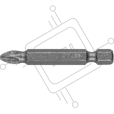 Бита ЗУБР МАСТЕР 26001-2-50-2  кованая CrMo E 1/4'' PH2 50мм 2шт