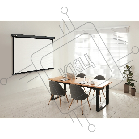 Экран Cactus 213x213см Wallscreen CS-PSW-213X213-SG 1:1 настенно-потолочный рулонный серый