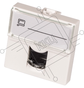Вставка Mosaic 45x45, RJ-45 UTP, кат.5e, со шторкой и увеличенным окном маркировки, белая