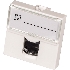 Вставка Mosaic 45x45, RJ-45 UTP, кат.5e, со шторкой и увеличенным окном маркировки, белая