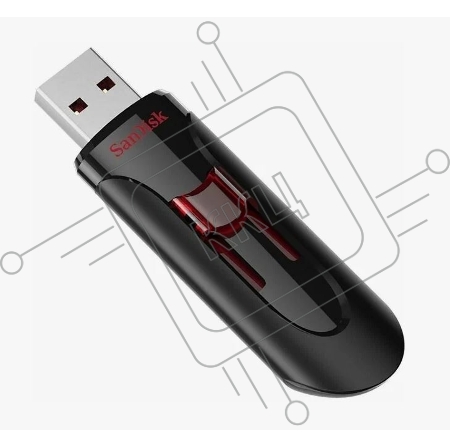 Флеш Диск Sandisk 64Gb Cruzer Glide SDCZ600-064G-G35 USB3.0 черный