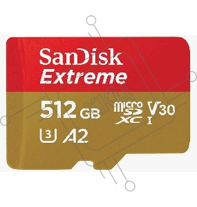 Флеш карта microSD 512GB SanDisk microSDXC Class 10 UHS-I A2 C10 V30 U3 Extreme 190MB/s
