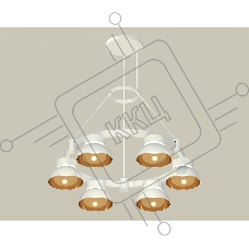 Светильник Ambrella light XR92031002/6 SWH/PYG/CL белый песок/золото желтое полированное/прозрачный GX53 (A9203, C9231, N8144)