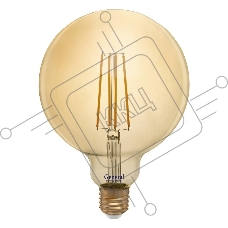 Филаментная светодиодная лампа General GLDEN-G125S-10-230-E27-2700 1/5/20 Золотая