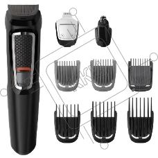Триммер Philips MG3740/15 черный (насадок в компл:9шт)