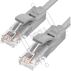 Патч-корд Greenconnect Патч-корд UTP прямой ethernet 1.0m кат.5е, RJ45, литой (Серый) (GCR-LNC03-1.0m)
