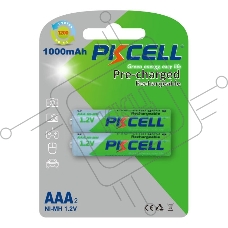 Никель-металлогидридный аккумулятор PKCELL NI-MH RTU AAA1000-2B тип - AAA 2 шт в блистере