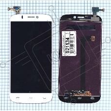 Дисплей для Micromax A300 Canvas Gold белый