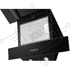 Наклонная вытяжка Monsher LAVAL 60 Noir, ширина 60 см, отвод/рециркуляция, 900 м3/час, электронноесенсорное управление, 3 скорости, светодиодное освещение 2*1 Вт, металлические жироулавливающие фильтры, угольный фильтр KM 102 (опция), цвет: чёрный ПРОМО