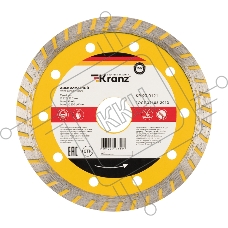 Диск алмазный отрезной Turbo 125x22.2 мм Kranz 