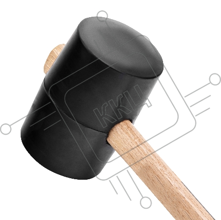 Киянка резиновая, 1130 г, черная резина, деревянная рукоятка// Sparta