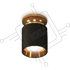 Светильник Ambrella Light XS6302161 SBK/PYG черный песок/золото желтое полированное MR16 GU5.3 (N6905, C6302, N6113)