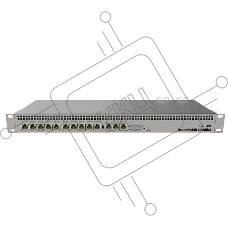 Маршрутизатор MikroTik RB1100AHx4 with Annapurna Alpine AL21400 Cortex A15 CPU (4-cores, 1.4GHz per core), 1GB RAM, 13xGbit LAN, RouterOS L6, 1U rackmount case, Dual PSU