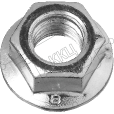 Гайка DIN 6923 с фланцем, M12, 5 кг, кл. пр. 8, оцинкованная, ЗУБР