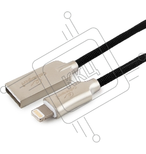 Кабель USB Cablexpert для Apple CC-P-APUSB02Bk-1M, MFI, AM/Lightning, серия Platinum, длина 1м, черный, блистер