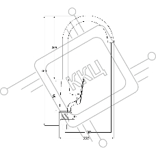 PL7BL-017F Смеситель для кухни с высоким изливом из высокопрочного пластика-Черный