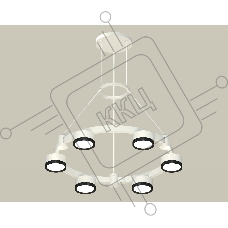 Светильник Ambrella light XR92031101/6 SWH/PBK белый песок/черный полированный GX53 (A9203, C9231, N8113)