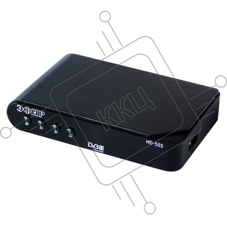 Ресивер эфирный цифровой DVB-T2 HD HD-555 пластик, дисплей, Эфир