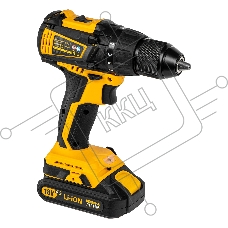 Дрель-шуруповерт Denzel BLDL-IB-18-02, Аккумуляторная, 18В, 2 АКБ, Кейс