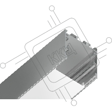 Алюминиевый профиль Ambrella light GP2550AL серебро 2000*35*35