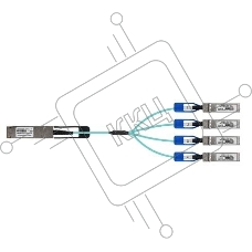 Кабель LR-LINK OPTICAL QSFP28 100G 3M LRAOC-QSFP28-4SFP28-3M