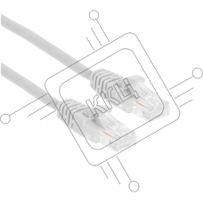 Шнур коммутационный Rexant патч-корд, U/UTP RJ45-RJ45 cat.5e, PVC, серый, 0,5м
