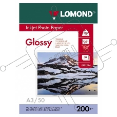 Бумага Lomond 0102024 A3/200г/м2/50л./белый глянцевое для струйной печати