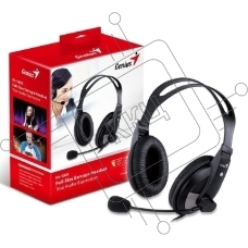 Наушники с микрофоном Genius HS-505X черный 1.5м