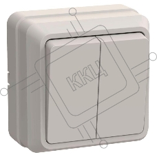 Выключатель Iek EVO20-K33-10-DC ВС20-2-0-ОКм 2кл 10А откр.уст. ОКТАВА (кремовый)