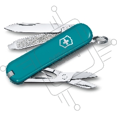 Нож перочинный Victorinox Classic Mountain Lake (0.6223.23G) 58мм 7 функций карт.коробка