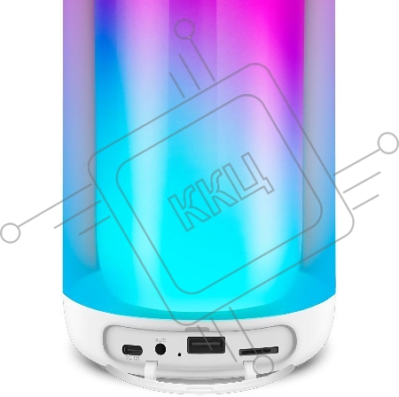 Мобильные колонки SVEN PS-265 1.0 белые  (10W, mini Jack, USB, Bluetooth, micro SD, подсветка, USB Type-C, 2000 мA)