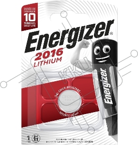Батарейка Energizer CR2016 BL1 Lithium 3V (1/10/140)