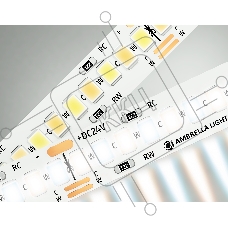 Светодиодная лента Ambrella light GS4151 2835 240Led/ 18W m/ 24V IP20 CCT 3000-6500K/5000*10*1.2mm (3 конт.)