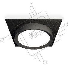 Комплект встраиваемого светильника Ambrella light XC8062002 SBK/PBK черный песок/черный полированный GX53 (C8062, N8113)